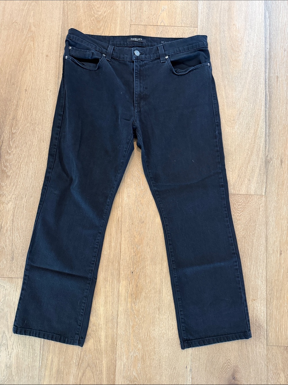 Fidelity Straight Leg Jeans in Black